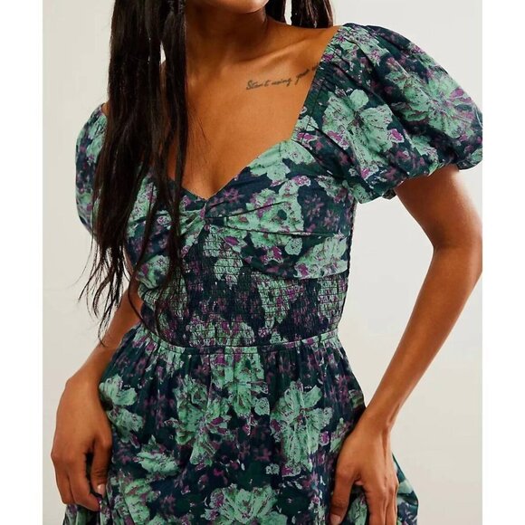 Free People Sundrenched Short-Sleeve Maxi Dress size XS A-line silhou… - Picture 2 of 7